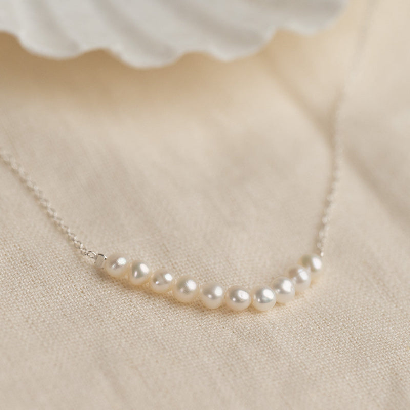 EVELYN PEARL SILVER NECKLACE