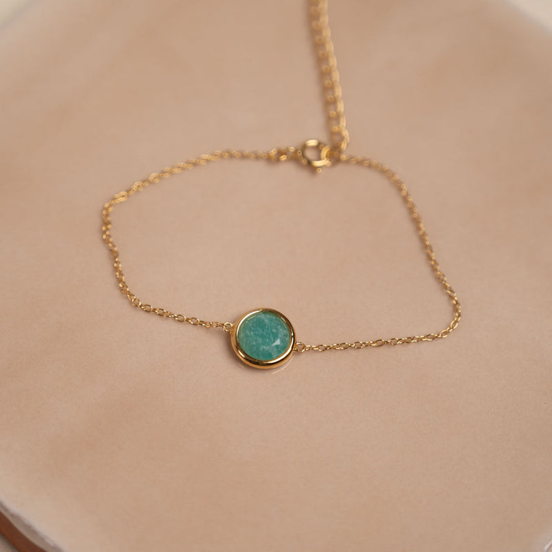 AVA AMAZONITE GOLDEN BRACELET