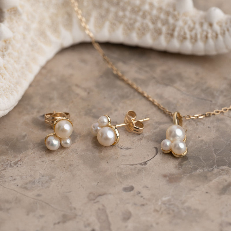BOBBIE PEARL SOLID GOLD EARRING