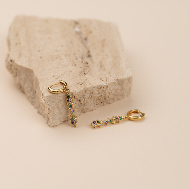 CLAIR RAINBOW GOLDEN DROP EARRING