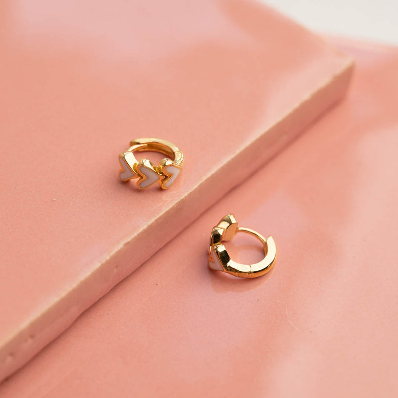 DITTE ROSE GOLDEN CREOL EARRING