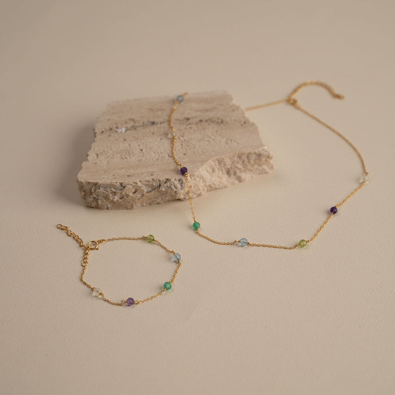 ERICA RAINBOW GOLDEN NECKLACE
