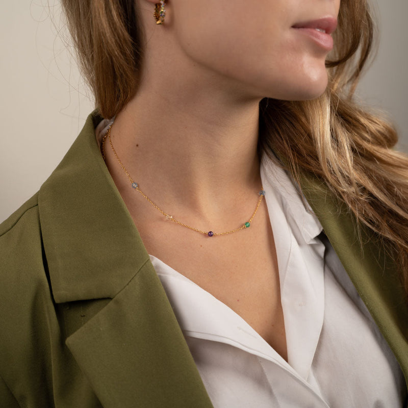 ERICA RAINBOW GOLDEN NECKLACE