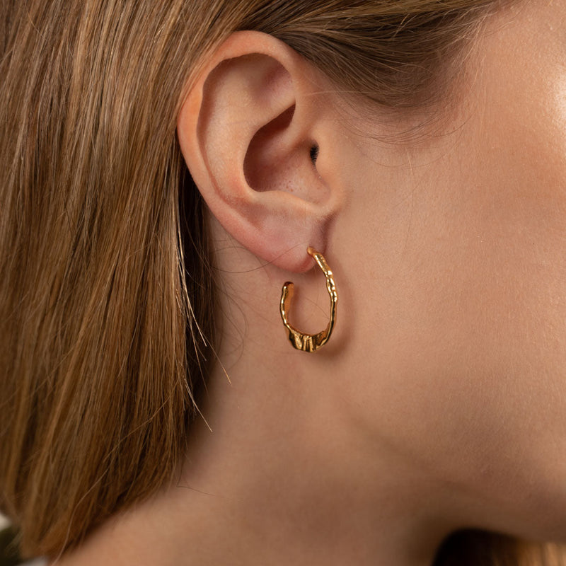 ETTA GOLDEN CREOL EARRING