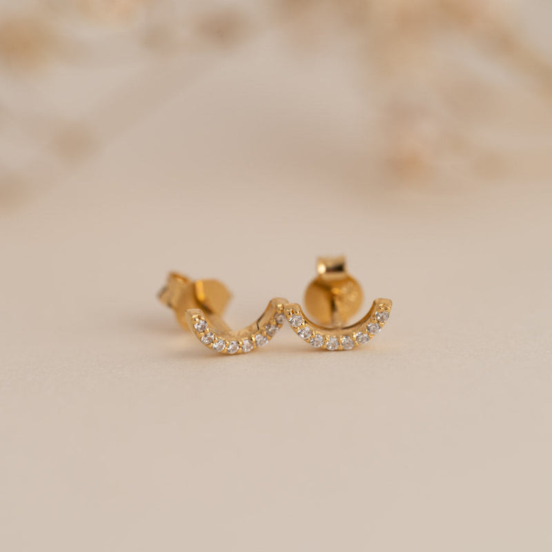 IRIS CRYSTAL GOLDEN EARRING