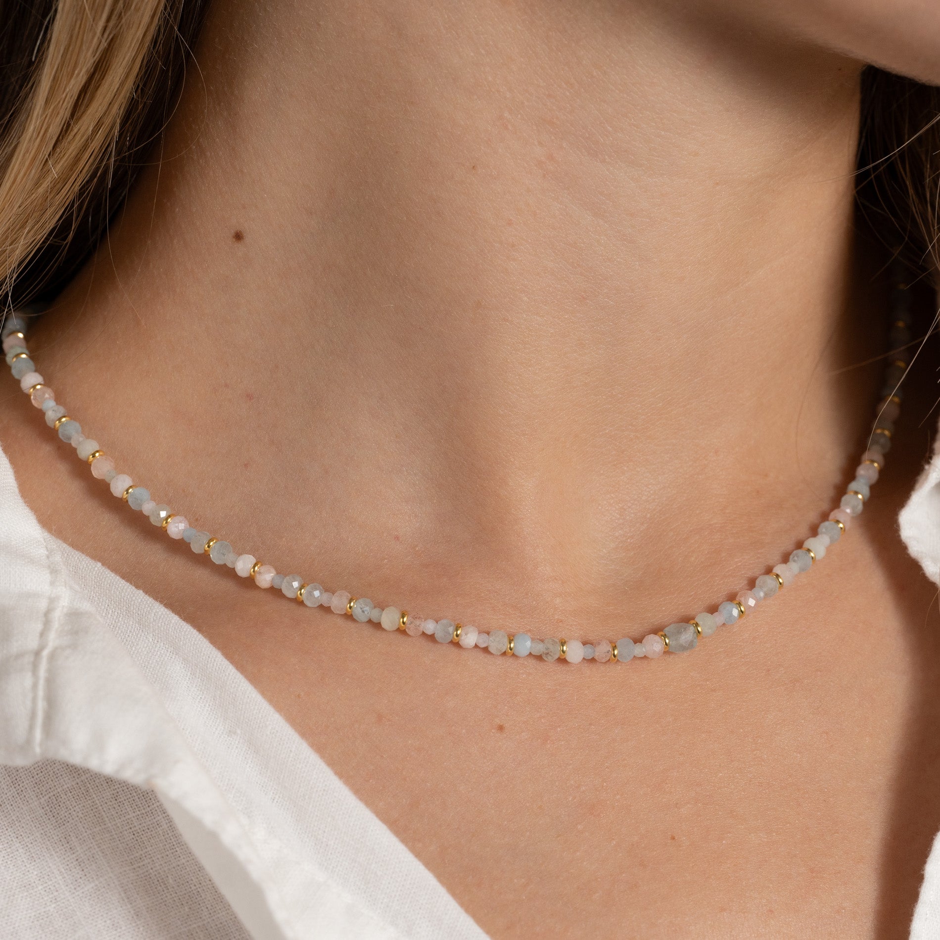 Isla Morgan ISLA MORGANITE GOLDEN NECKLACE – Sisi Copenhagen