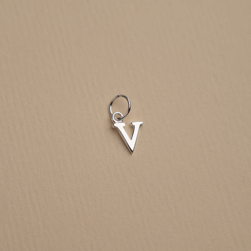 LETTER SILVER PENDANT