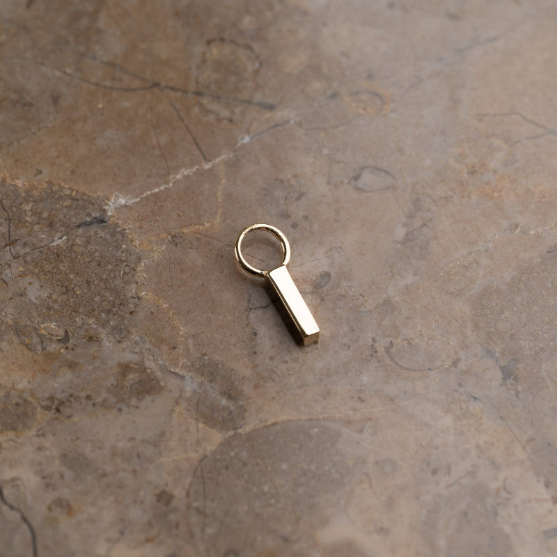 LETTER SOLID GOLD PENDANT