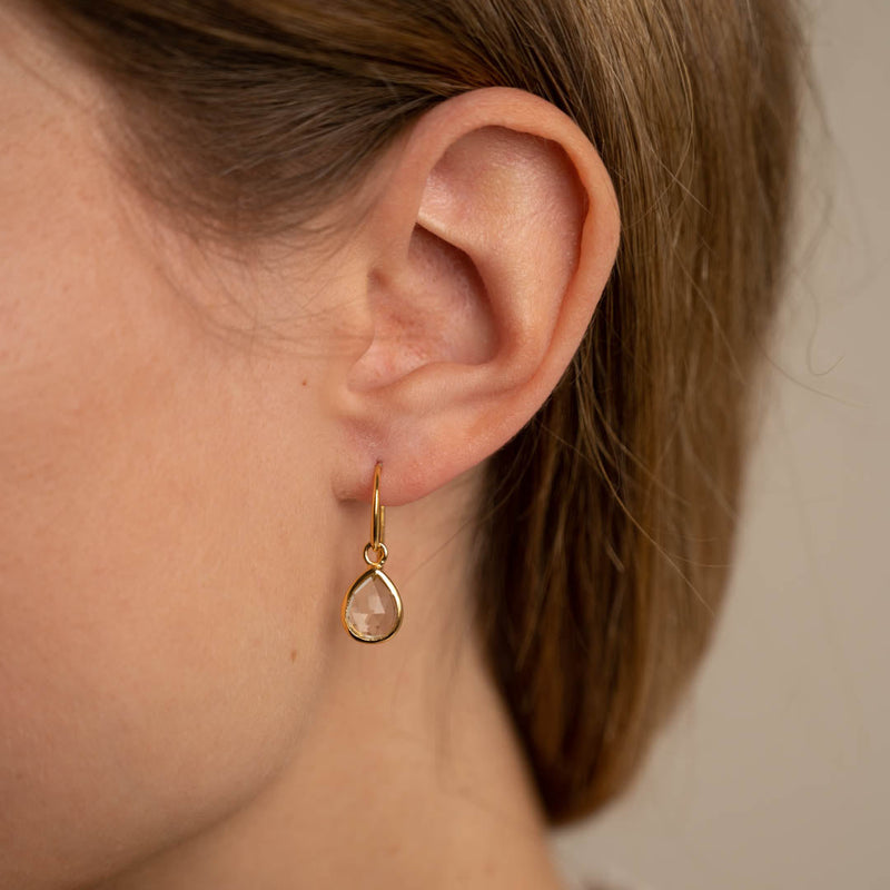 LULU GREEN AMETHYST GOLDEN EARRING