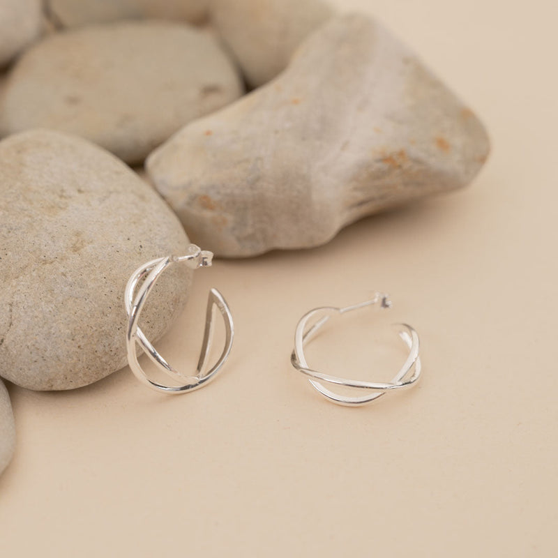 MIA SILVER CREOL EARRING